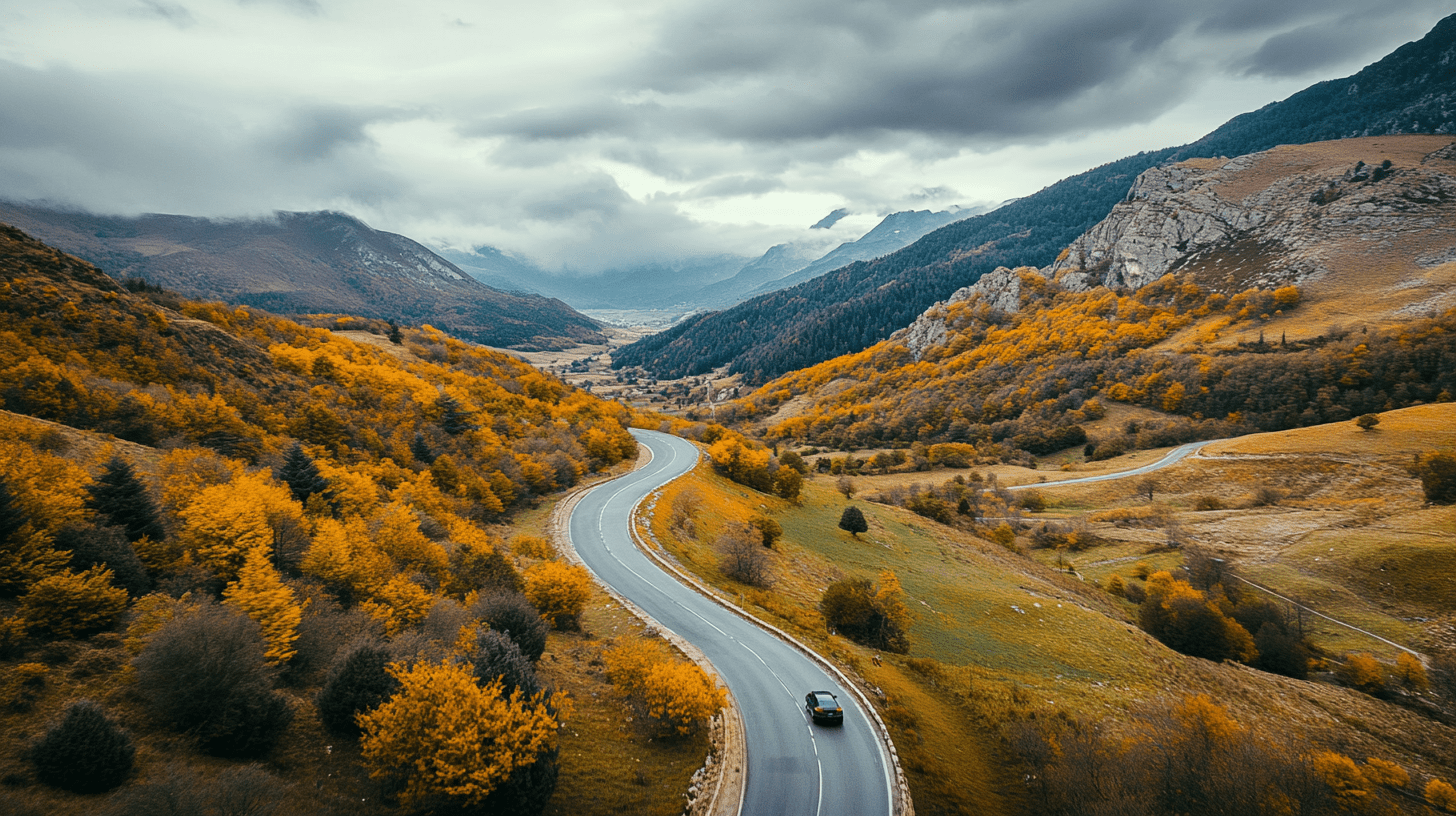 Maserati Levante through Pyrenees